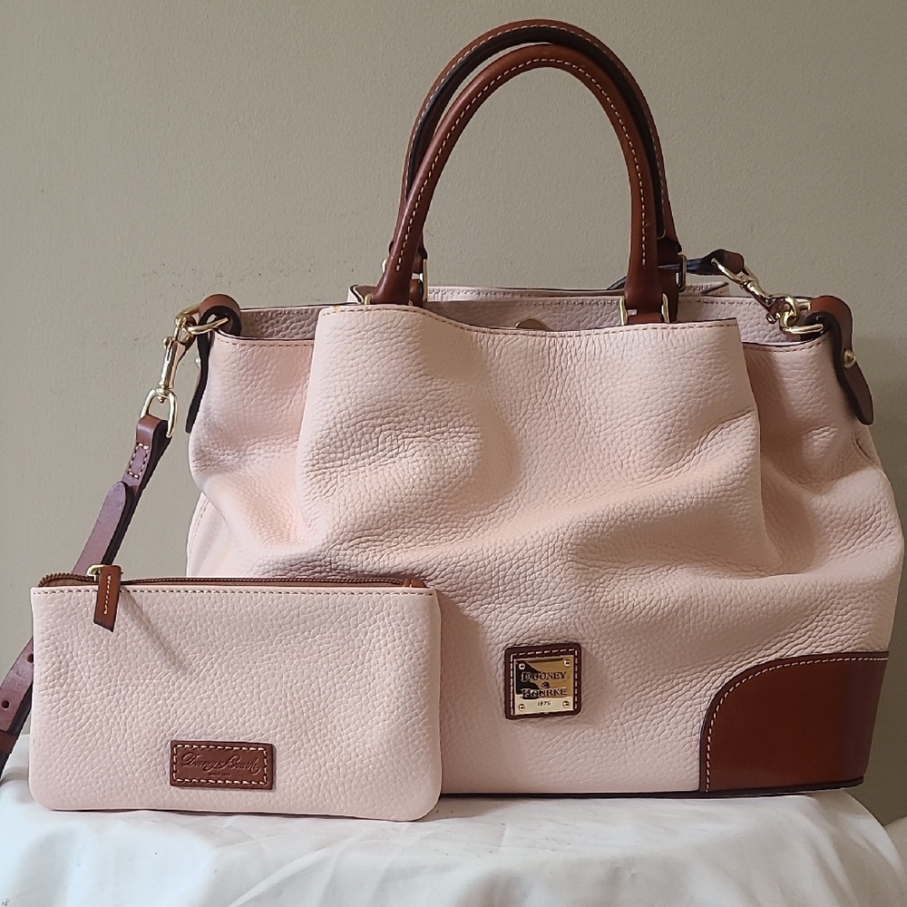 Dooney & Bourke Pink and Brown Tote Bag
